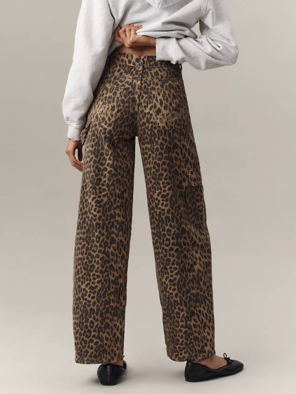 Damson Madder Dion Leopard Carpenter Cargo Pants UK 10/US 6 - Picture 5 of 14